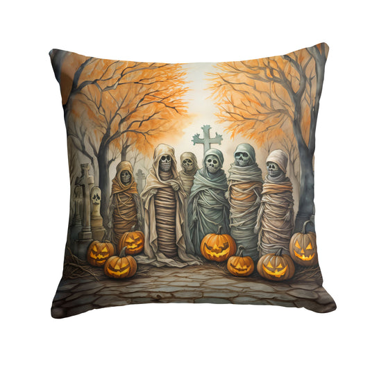 Mummies Spooky Halloween Throw Pillow