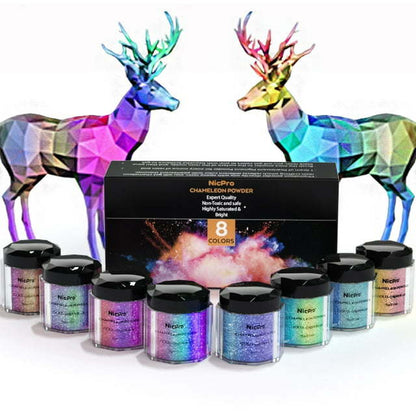 Nicpro 8 Colors Chameleon Mica Powder