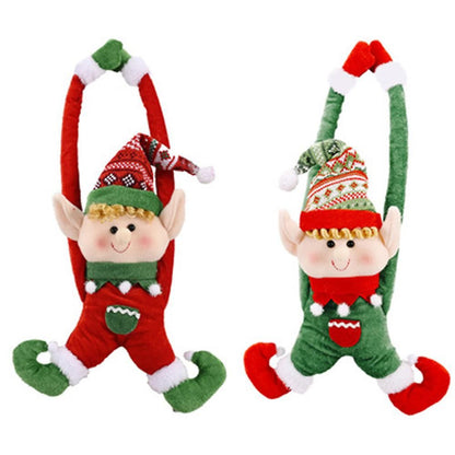 2pcs Plush Christmas Elves Hanging Ornaments