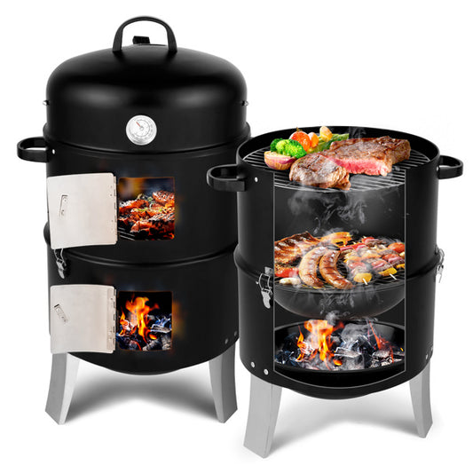 Heavy Duty Vertical Steel Charcoal Smoker