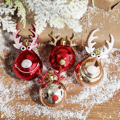 2pcs Elk Christmas Balls Ornaments