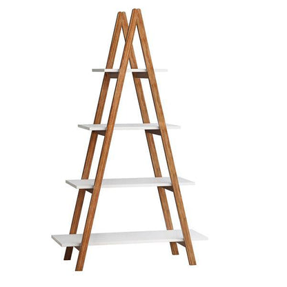 Solid Bamboo Wood Oxford 'A' Frame Ladder Display Bookshelf