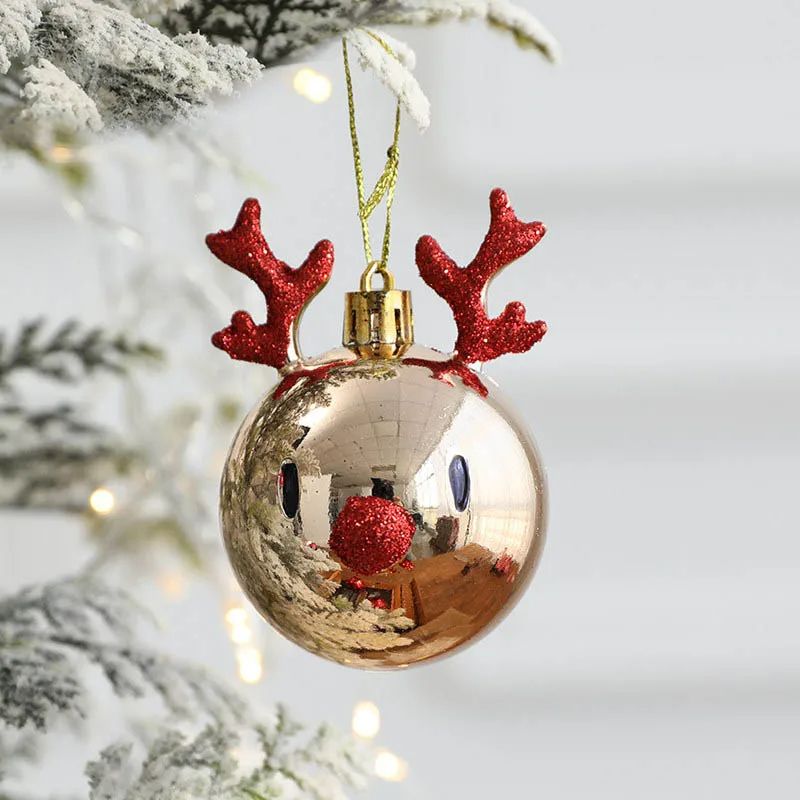 2pcs Elk Christmas Balls Ornaments