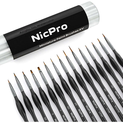 Nicpro Micro Detail 15 PCS Paint Brush Set