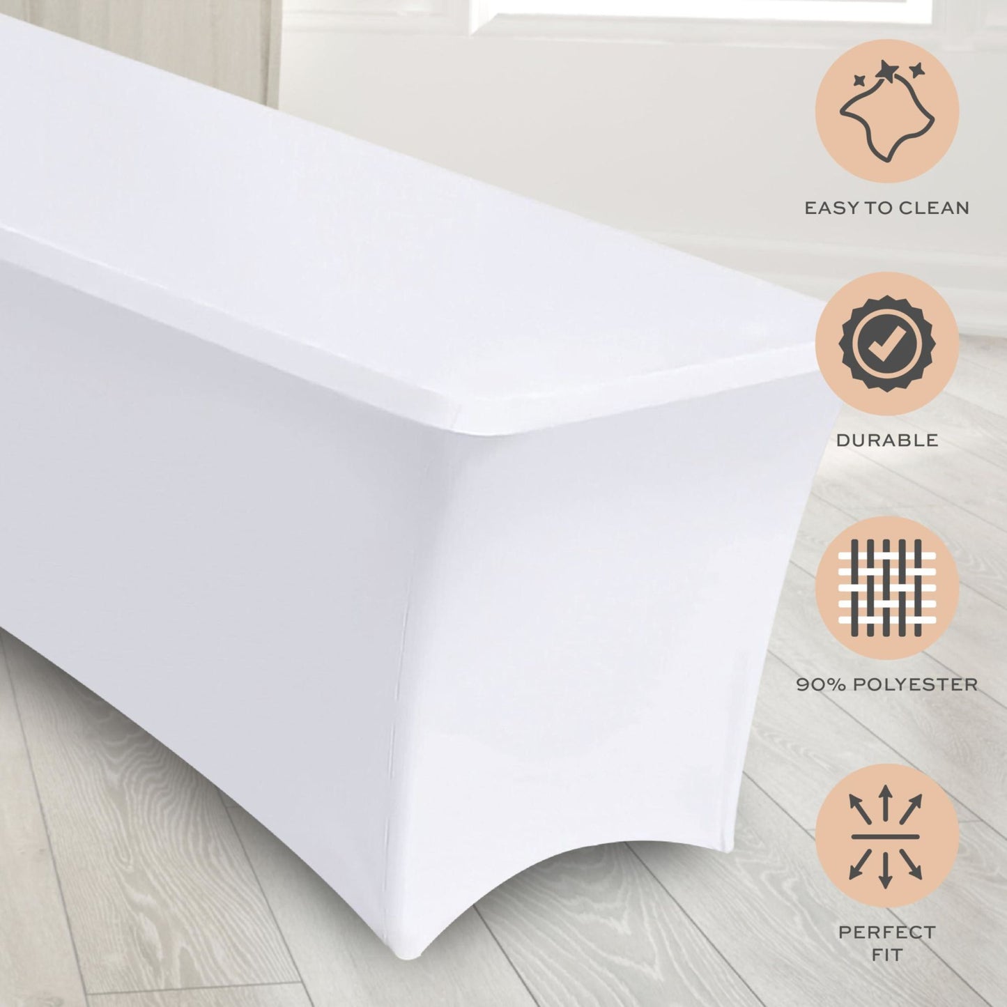 4FT 2 Pack Stretch Spandex Fitted Table Covers