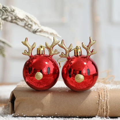 2pcs Elk Christmas Balls Ornaments