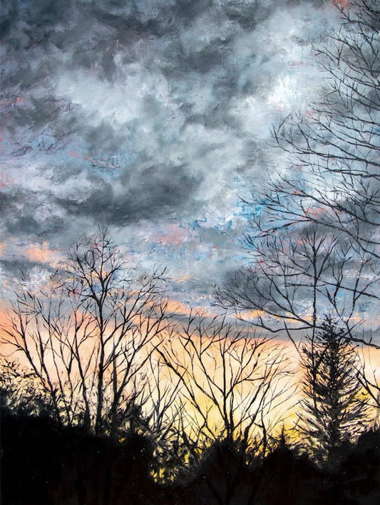 Backyard Sunset Art Print - Unframed