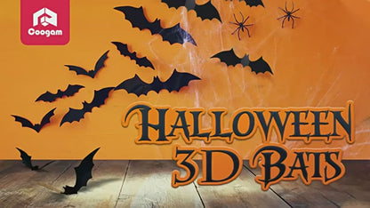 3D PVC Bat Stickers Halloween Decoration