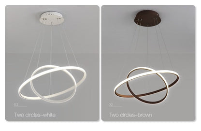 Modern LED Rings Circle Ceiling Hanging Chandelier