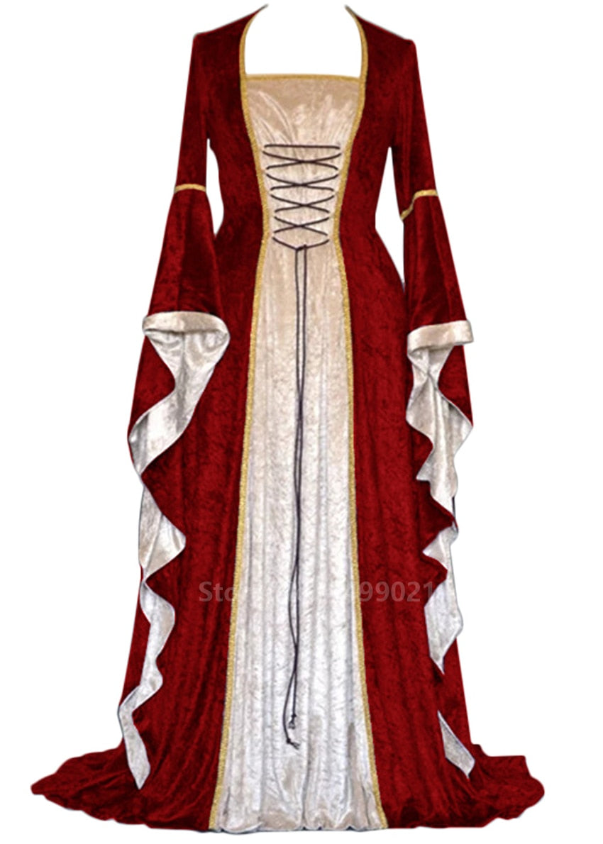 Women European Medieval Retro Court Costume