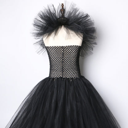 Solid Black Tutu Dress Halloween Costumes