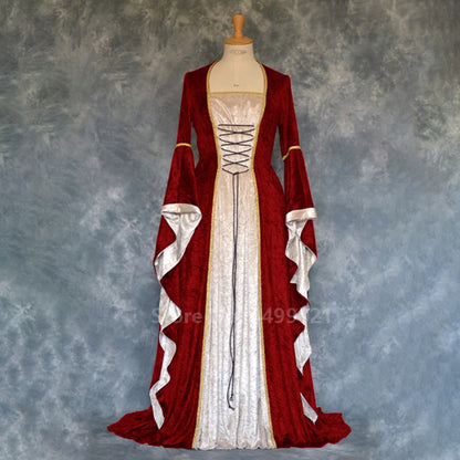 Women European Medieval Retro Court Costume