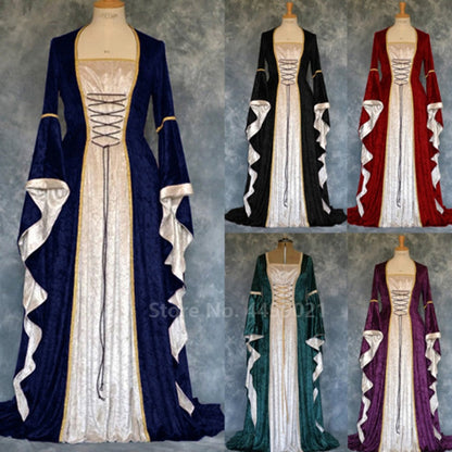 Women European Medieval Retro Court Costume