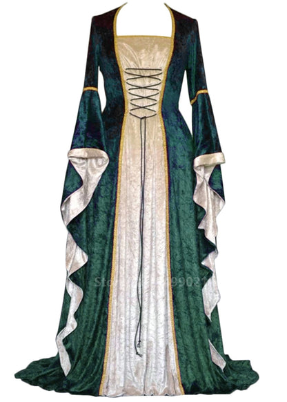 Women European Medieval Retro Court Costume