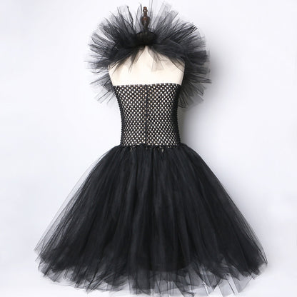 Solid Black Tutu Dress Halloween Costumes