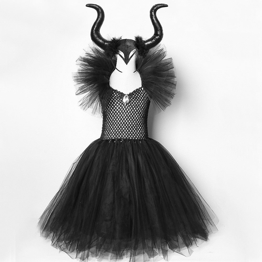 Solid Black Tutu Dress Halloween Costumes