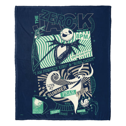 Disney, Nightmare Before Christmas Jack & Zero Silk Touch Throw Blanket