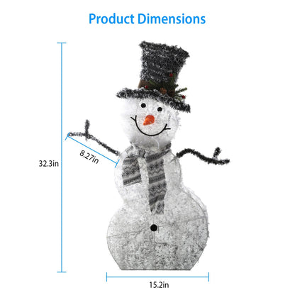 LED/Battery Operated Snowman Collapsible Decoration