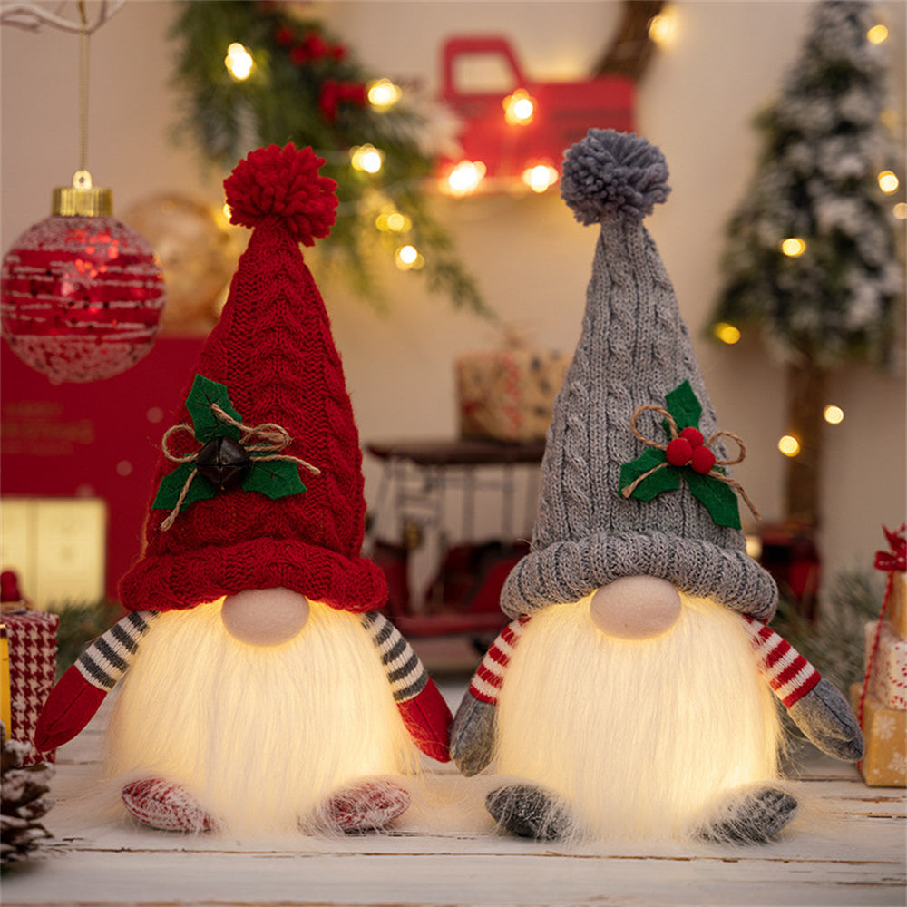 LED Illuminated Christmas Gnomes Figures