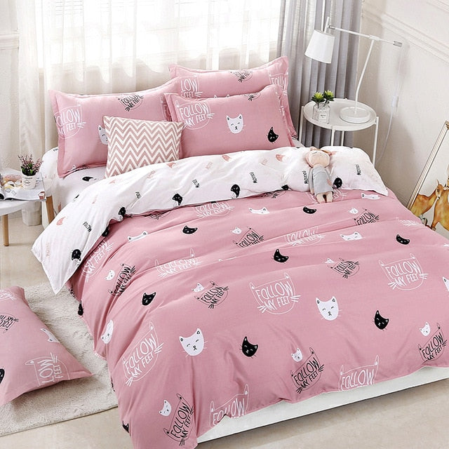 Solstice Home Cute Cat Kitty Duvet Cover Set