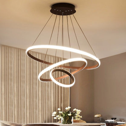 Modern LED Rings Circle Ceiling Hanging Chandelier