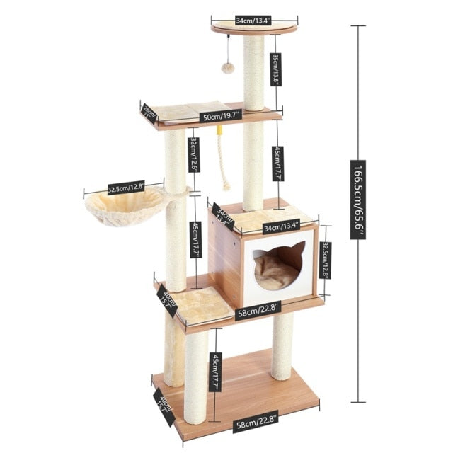 Sisal Cat Tree Bed House