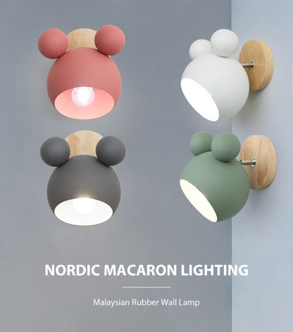 Nordic Wooden Wall Sconce