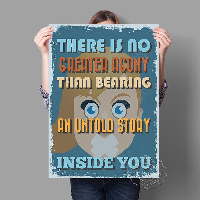 Modern Minimalism Inspirational Story Words Canvas Print