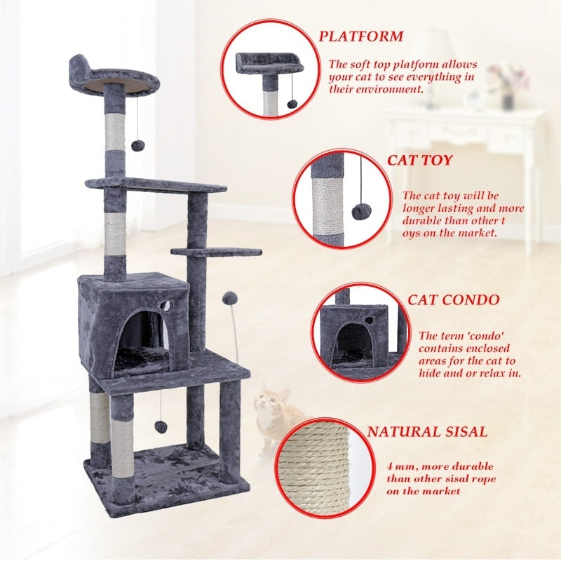 Sisal Cat Tree Bed House