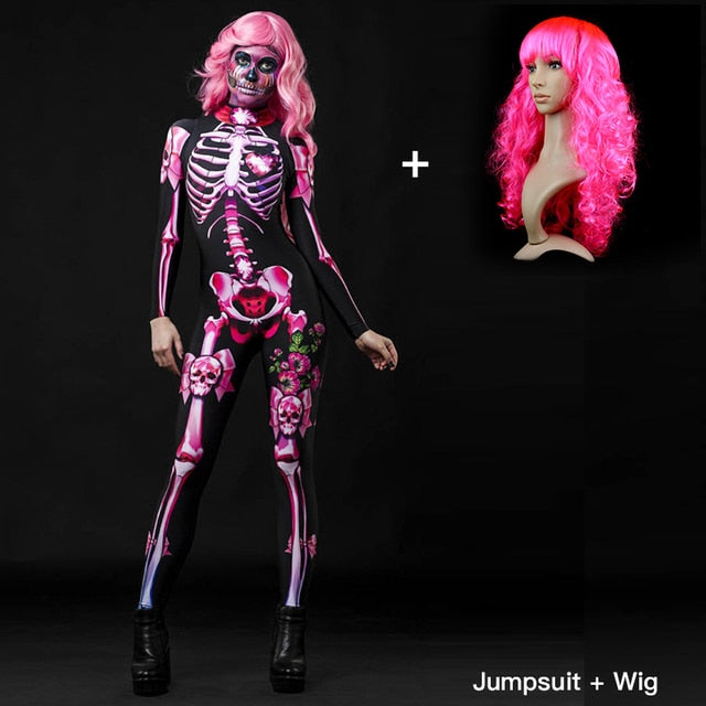 Rose Skeleton Halloween Jumpsuit