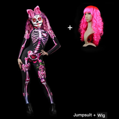 Rose Skeleton Halloween Jumpsuit