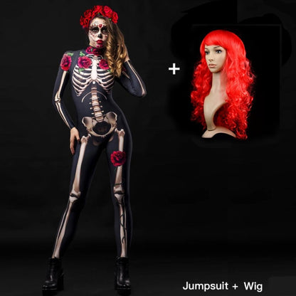 Rose Skeleton Halloween Jumpsuit