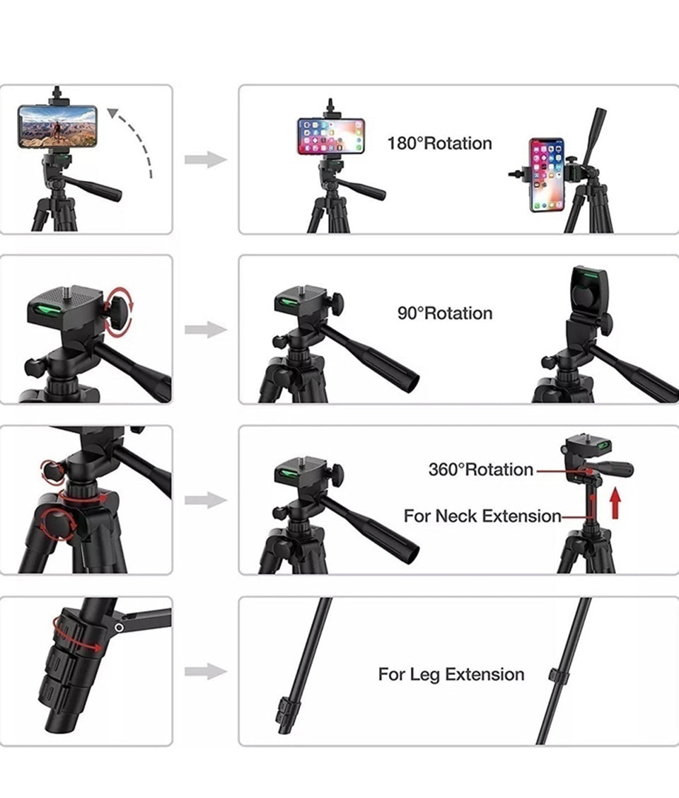 Photo Led Selfie Ring Light with Phone Remote Control and Tripod Stand